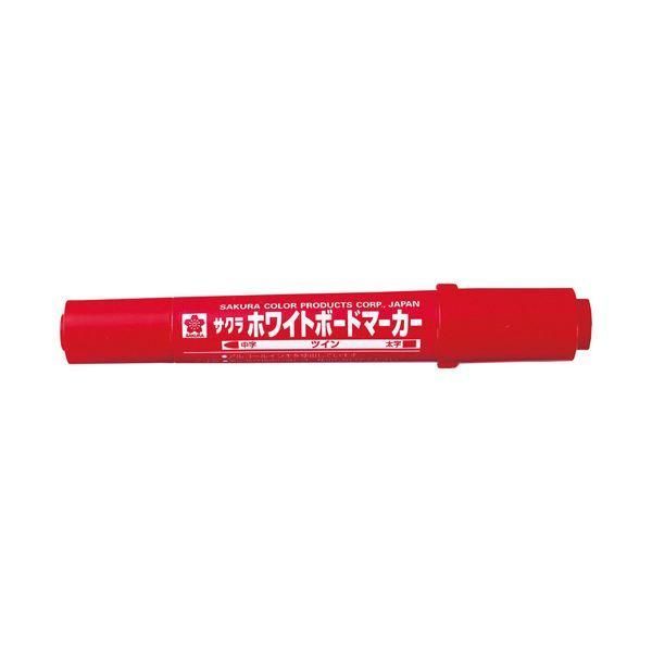 ds-（まとめ） サクラクレパス ホワイトボードマーカーツイン WBK-T赤10本〔×10セット〕