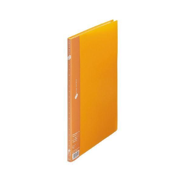 ds-（まとめ） プラス クリアーファイル10P FC-121EL A4S 黄 10冊〔×10セット〕