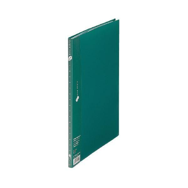 ds-（まとめ） プラス クリアーファイル10P FC-121EL A4S 緑 10冊〔×10セット〕