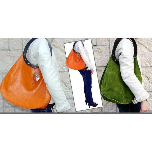 ds-dean（ディーン） machine stitch tear-drop ショルダーバッグ olive（緑）