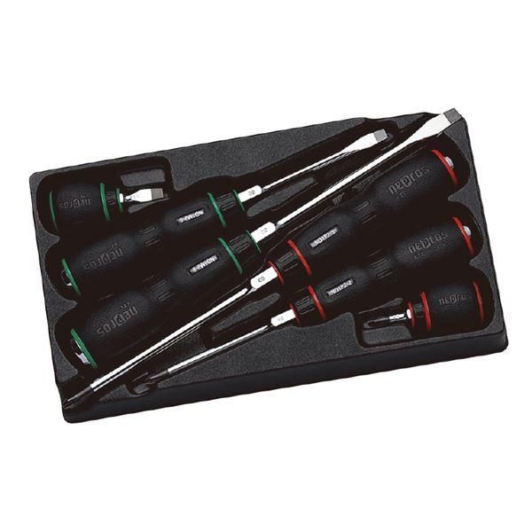 ds-KTCネプロス NTD106 ネプロス 樹脂柄ドライバ 混合セット 6ホン 工具 作業工具 ツール DIY