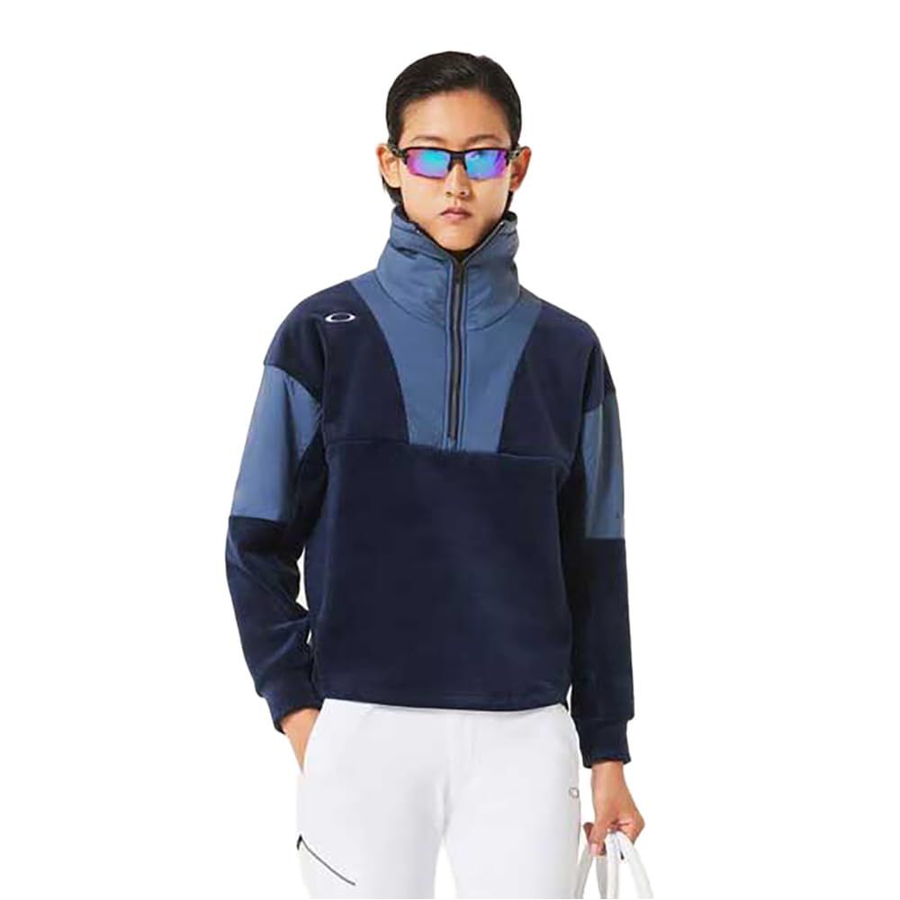 新品 Oakley (オークリー) フリース FOA500905 ELEVATE PULLOVER US S サイズ (日本 M サイズ相当) H/Z FLEECE レディース (6AC) FATHOM ゴルフ ストレッチ 吸汗速乾 軽量 防風