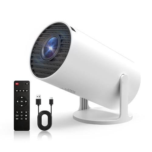 (2026新登場) FPD プロジェクター 小型 WiFiなしでも使える 270°回転式 高速接続ケーブル付き 家庭用 720P HD 台形補正 ミニ軽量 スタンド一体型 簡単操作 Android/iOS/Bluetooth/TV Stick 7e3f2e3b