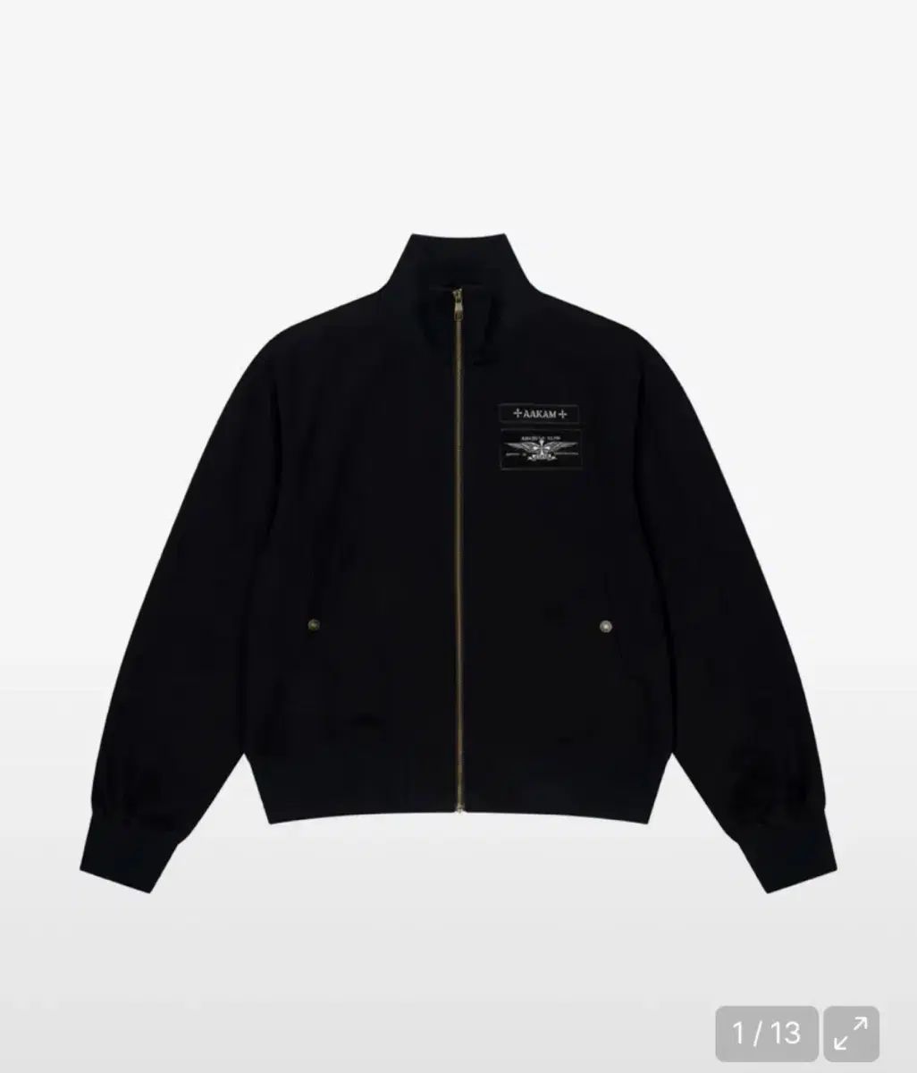 アカム バックル ジャケット ブラック