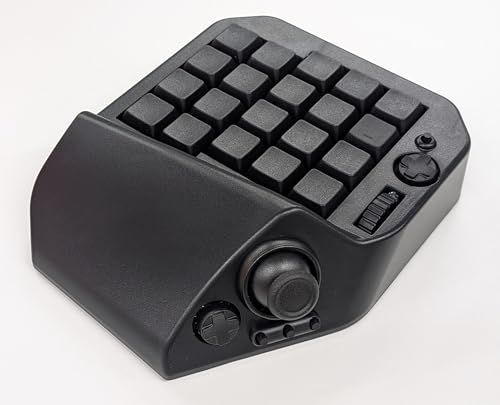 [MH-Device] MH-Delta ジョイスティック・ホイール付き41キー片手ゲーミングキーボード 片手キーボード 左手キーボード (スタンダード - ブラック)ym