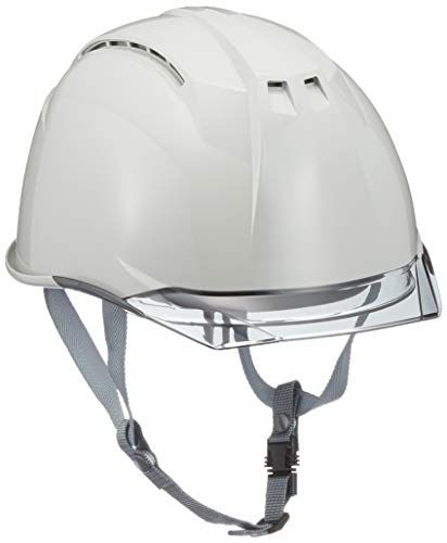 msDICプラスチック ヘルメット AA11EVO-CSW 通気孔・透明ひさし・保護シールド面・スチロールライナー付 ライトグレー/スモーク AA11-CSW-HA6E2-A11-GY-S