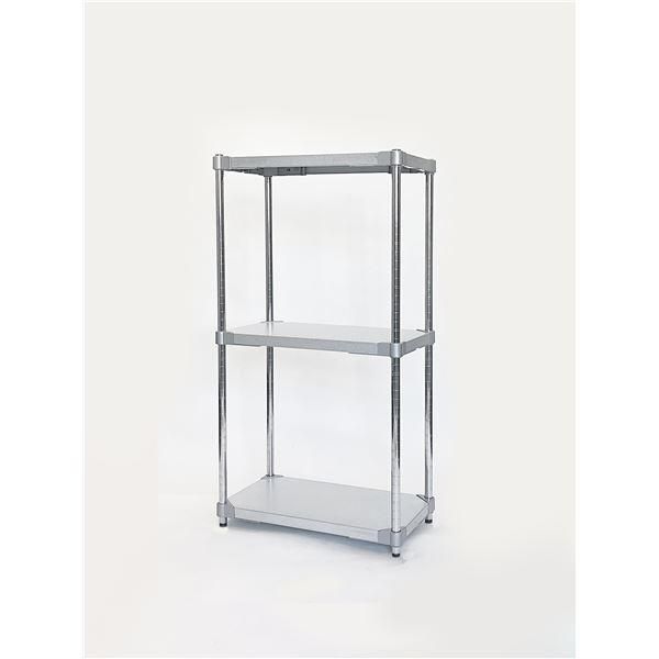 ds-収納棚 35×60cm 3段 H120cm 日本製 耐熱 耐食 長期耐久性 ガルバリウム鋼板製 ガルバシェルフ リビング収納 組立式