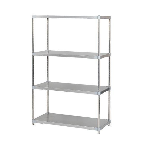 ds-ステンレス シェルフ 46×90cm 4段 H150cm 日本製 耐錆 耐薬性 耐久性 冷蔵 冷凍 高温多湿対応 収納棚 オープンラック 組立式