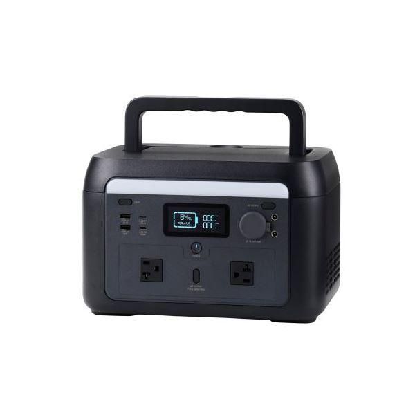 ds-エレコム ポータブル電源 500P (容量 512Wh / AC出力 600W) ブラック DE-PS500PBK