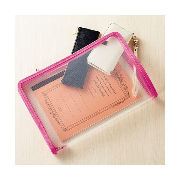 ds-ハピラファスナーケース A4 カラー （ブルー×48冊、グリーン・ピンク×各24冊） FCA41 1セット（96冊）
