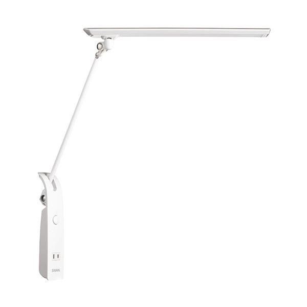 ds-スワン電器LEDデスクライト クランプ式 14W 1350Lx ホワイト AS-752WH 1台