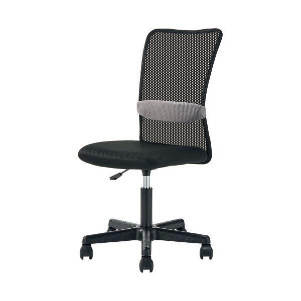 ds-YAMAZEN爽快メッシュチェア 肘なし ブラック EHL-50（BK） 1脚