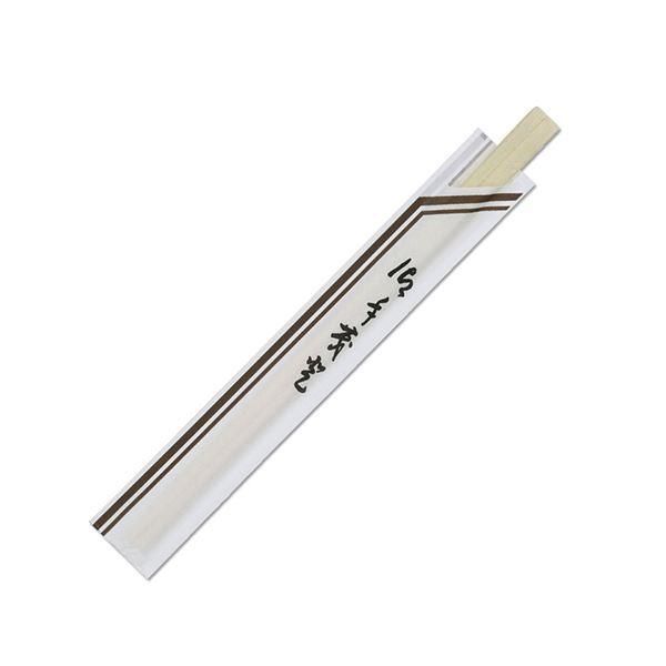 ds-シモジマHEIKO 割箸 アスペン元禄箸 袋入 茶中 #004636333 1セット（4000膳：100膳×40パック）