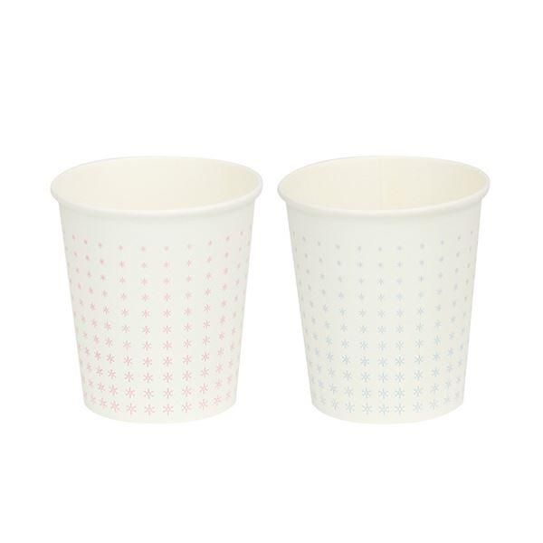 ds-ファーストレイトペーパーカップ ロースタッキング仕様 クリスタル（ブルー＆ピンク） 150ml（5オンス） FR-53801パック（3000個）