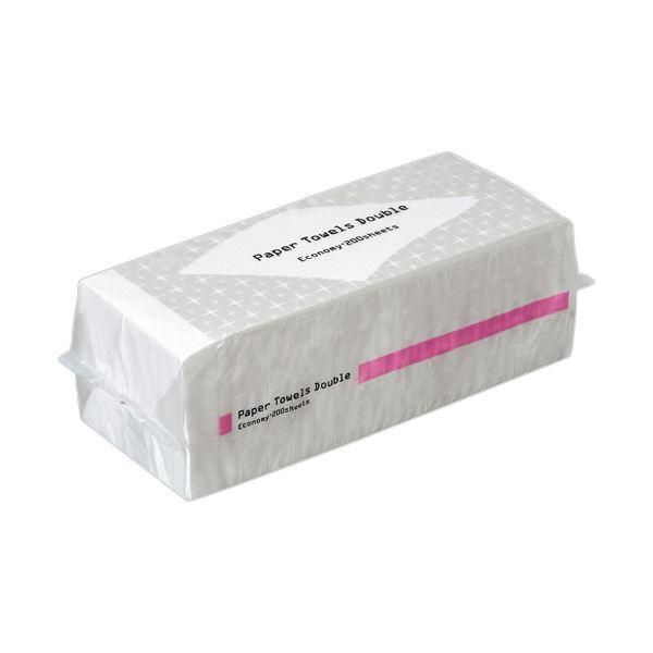 ds-TANOSEEペーパータオル 抗菌・ダブル(エコノミー) 200組/パック 1セット(210パック:42パック×5ケース)