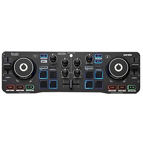ms【国内正規品】Hercules(ハーキュリーズ) DJControl Starlight コンパクトで軽量、LEDライティング付きDJコントローラー Serato DJ Lite対応