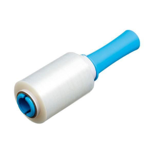 ds-クラフトマンミニストレッチフィルム ハンディ付 青 0.012mm×100mm×200m CF-MSF-H 1セット（10巻）