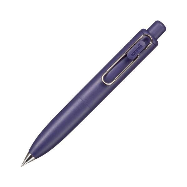 ds-（まとめ） 三菱鉛筆ゲルインクボールペン ユニボール ワンP 0.5mm 黒 （軸色：ぶどう） UMNSP05.63 1本 〔×10セット〕