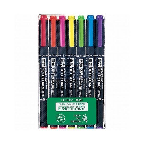 ds-（まとめ） ゼブラ蛍光オプテックスケア 7色セット WKCR1-7C 1パック 〔×10セット〕