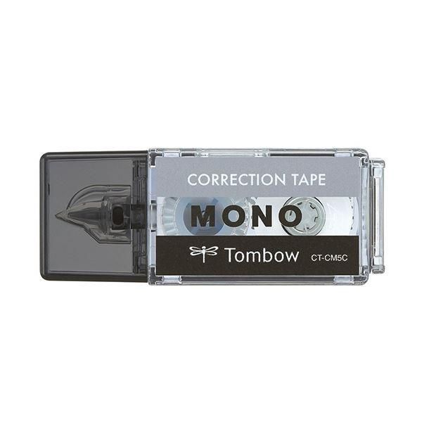 ds-（まとめ） トンボ鉛筆修正テープ モノポケット 5mm幅×4m ブラック CT-CM5C10 1セット（5個） 〔×5セット〕