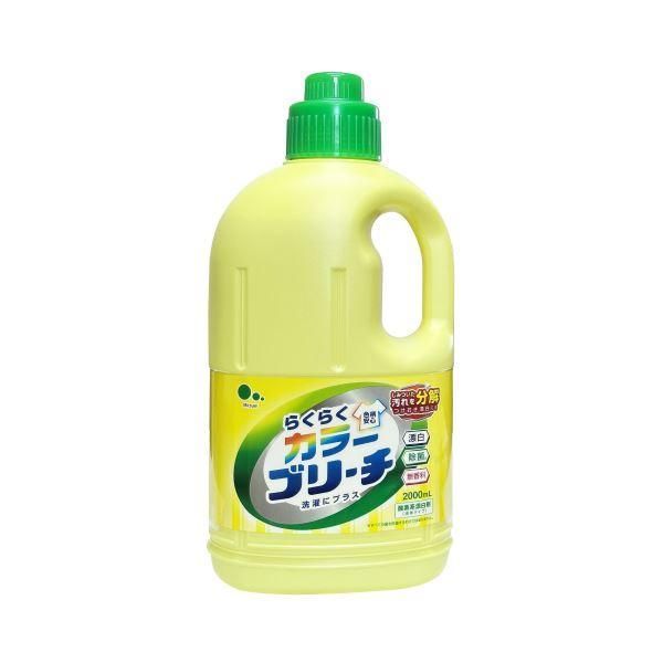 ds-（まとめ） ミツエイらくらくカラーブリーチ 本体 2L 1本 〔×10セット〕