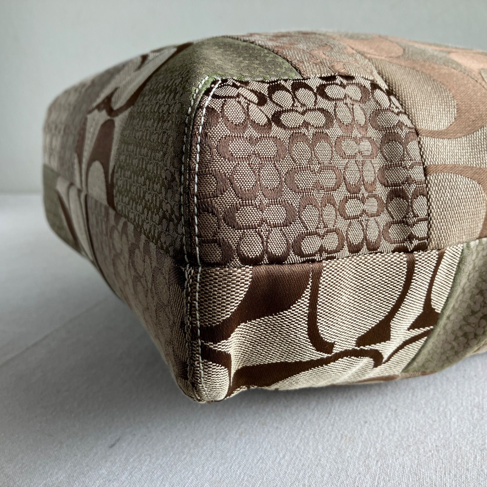 Vintage Coach Soho Signature Patchwork XL Tote Genuine Snakeskin 