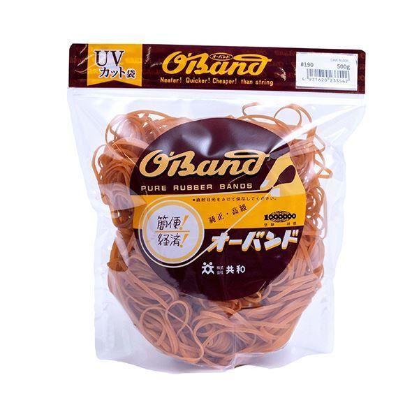 ds-（まとめ） 共和 オーバンド#190 内径44.5mm 500g入 透明袋 GHA-N-006 1袋 〔×3セット〕