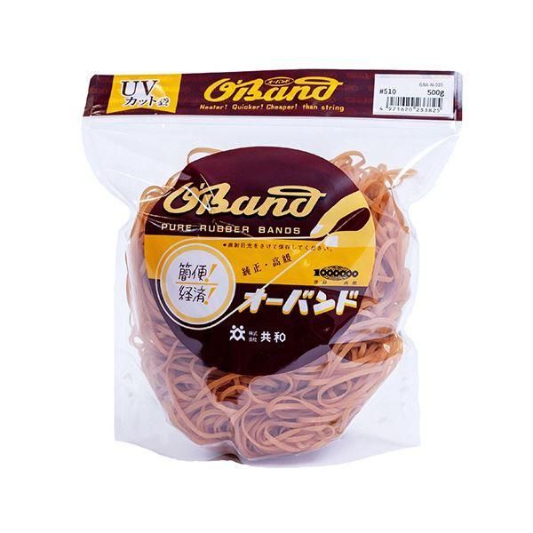 ds-（まとめ） 共和 オーバンド#510 内径127mm 500g入 透明袋 GRA-N-010 1袋 〔×3セット〕