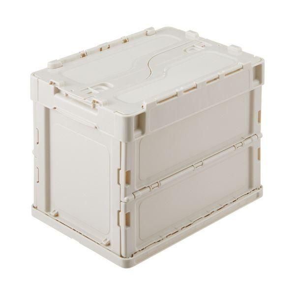 ds-〔まとめ〕 エコンカラーオリコン フタ付き 20L ホワイトグレー 560330WHTSU 1台 折りたたみ コンテナ 〔×3セット〕 7,530円