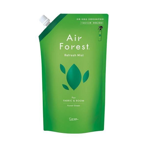 ds-（まとめ） エステー AirForest Refresh Mist フォレストグリーンの香り つめかえ用 540mL 1個 〔×5セット〕