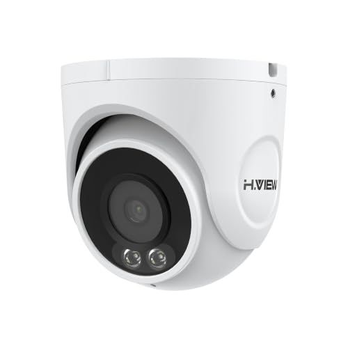 【3年保証・4K画質・24/7フルカラー撮影】H.View ドーム型 防犯カメラ 4K 800万画素 POE給電カメラ 有線接続 WDR技術 広角2.8mm ONVIF対応 暗視フルカラー AI検知機能 IP67防水防塵 遠隔監視操作 スマホ 11053ed6