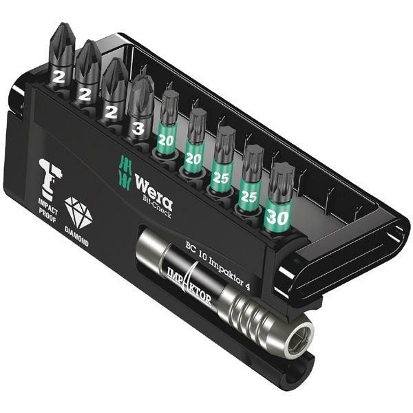 ds-WERA ヴェラ 10点組 差込6.35mm インパクト ダイヤモンド ビットセット 057417 工具 ツール DIY 作業工具 道具
