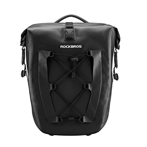 ROCKBROS 自転車パニアバッグ サイドバッグ リアバッグ 防水 25L大容量 反射付き 取り付け簡単 ツーリングバッグ 通勤 キャンプ | 自転車バッグ ロードバイク マウンテンバイクAR 91c4d5cc