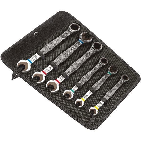 ds-WERA ヴェラ 6本組コンビネーションラチェットレンチ セット ラチェットレンチ 10・13・17・19mm 両口スパナ：10×13・17×19mm 020022