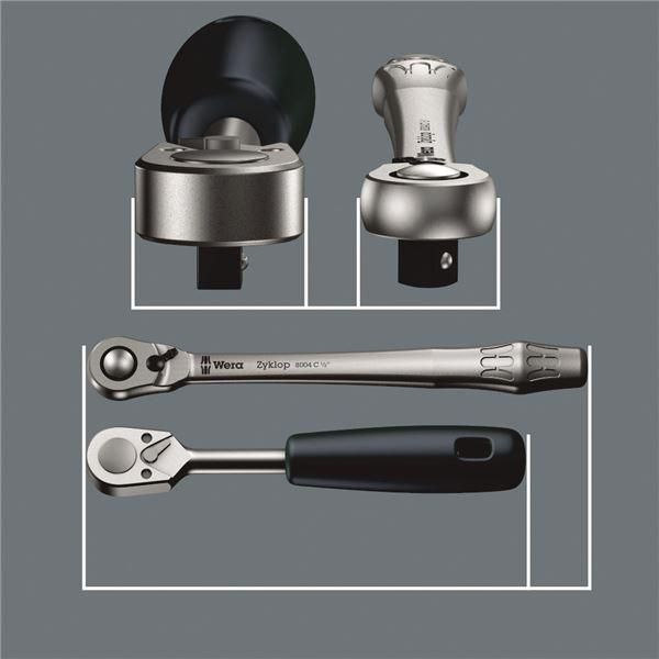 ds-WERA ヴェラ 差込角1/2DR ラチェットハンドル ソケット脱落防止機構付き 全長281mm 004064 工具 ツール DIY 作業工具 道具