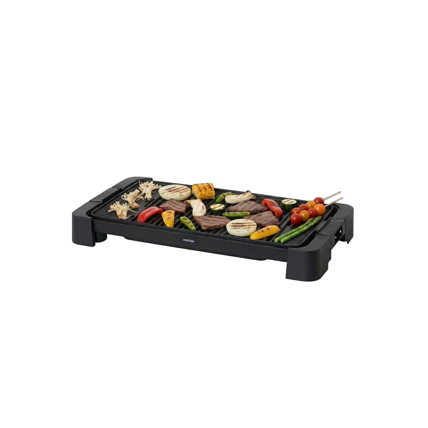 mottole モットル 煙が少ない ホットプレート MTL-K027-BK ブラック 大きめ 6人用 ファミリーサイズ 油はね防止 1300W 260℃ 高火力 ハイパワー 温度調節機能付き お手入れ簡単 焼肉 ヘルシー 油落ちる 焦げ付か 13f85d29