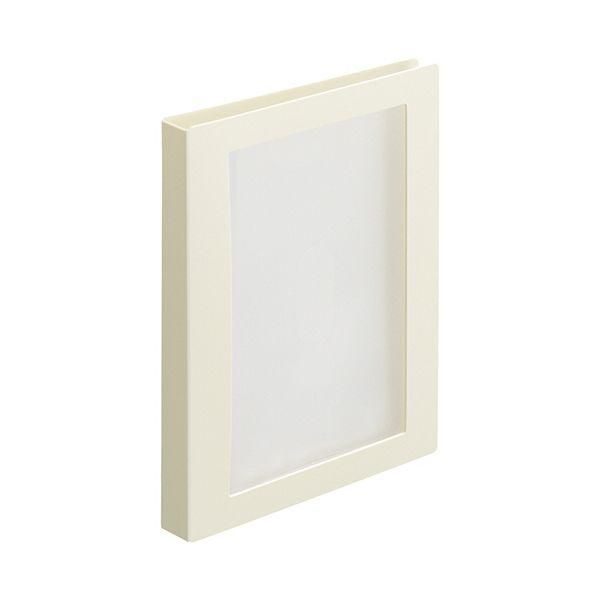 ds-（まとめ） リヒトラブ Collel ポストカードアルバム A6タテ 30ポケット ホワイト N-467-0 1冊 〔×10セット〕