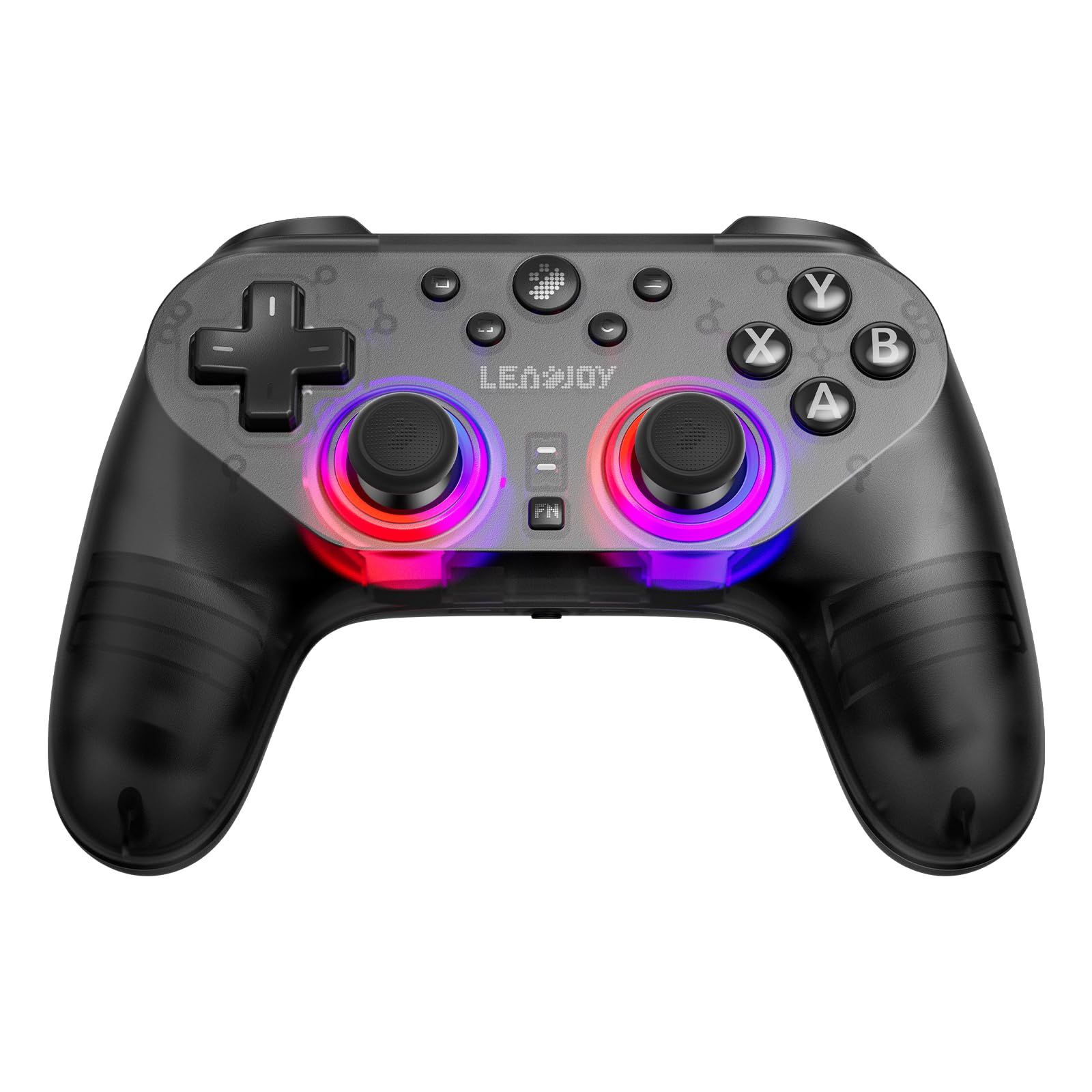 ライト RGB TMR 10個マイクロスイッチボタン 1000Hz ホール ポーリングレート 対応 4個のカスタムボタン 2.4G/Bluetooth/有線 PS4/PC/Switch1&2/iOS/Android対応 ゲームコントロー Plus ゲームパッド