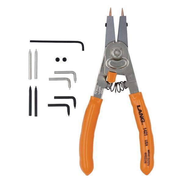 ds-LANGTOOLS ラングツール スナップリングプライヤー 軸穴兼用 爪交換式 全長150mm 穴リング7～26mm 1421 工具 ツール DIY 作業工具 6,764円