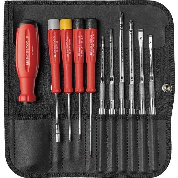 ds-PB SWISS TOOLS ピービースイスツールズ 10本組 差替式ドライバーセット 38220.IND 工具 ツール DIY 作業工具
