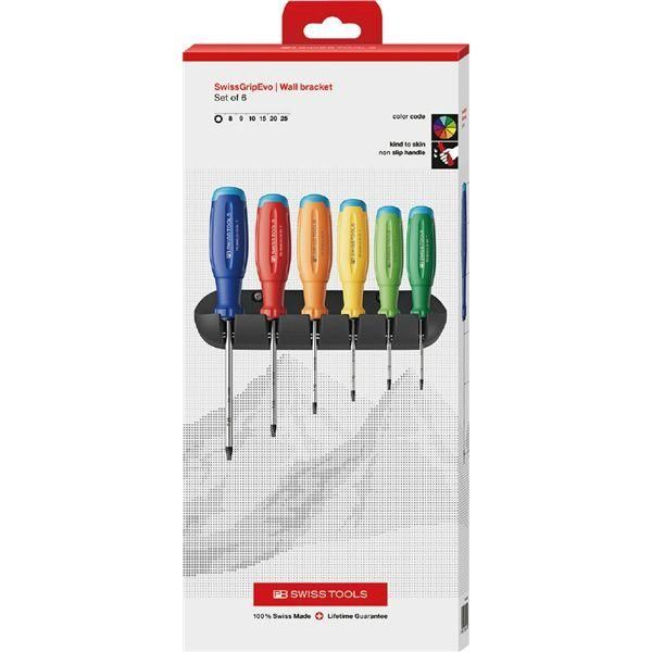ds-PB SWISS TOOLS ピービースイスツールズ 6本組 レインボーEVO TXドライバーセット(BOX) 38440.HRBCBB 工具 ツール DIY 作業工具