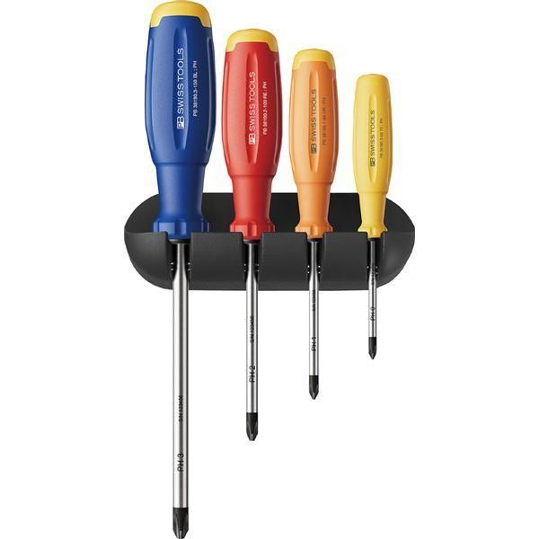 ds-PB SWISS TOOLS ピービースイスツールズ 4本組 レインボーEVO ドライバーセット ホルダー付 38242.HRB 工具 ツール DIY 作業工具 7,227円