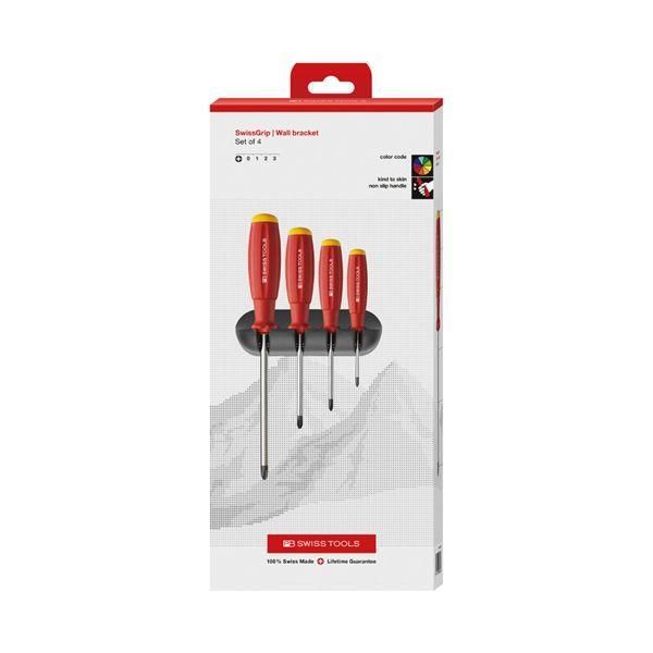 ds-PB SWISS TOOLS ピービースイスツールズ 4本組 スイスグリップ プラスドライバーセット ホルダー付 ペーパーボックス入 8242.CBB 8,979円