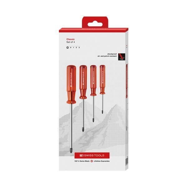 ds-PB SWISS TOOLS ピービースイスツールズ 4本組 クラシックハンドル プラスドライバーセット ペーパーボックス入 1562.CBB 8,231円