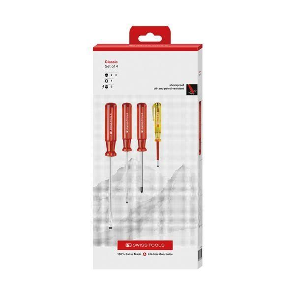 ds-PB SWISS TOOLS ピービースイスツールズ 4本組 クラシックハンドル ドライバーセット マイナス・プラス ペーパーボックス入 1530.CBB 9,572円