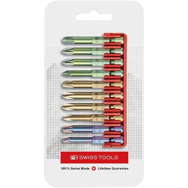 ds-PB SWISS TOOLS ピービースイスツールズ 10本組 段付きビットセット ビットホルダー付 パッケージ仕様 E6.712CN 工具 8,832円
