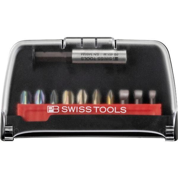 ds-PB SWISS TOOLS ピービースイスツールズ 10本組 ショートタイプ ドライバービット ケース付 C6.701BC 工具 ツール DIY 作業工具