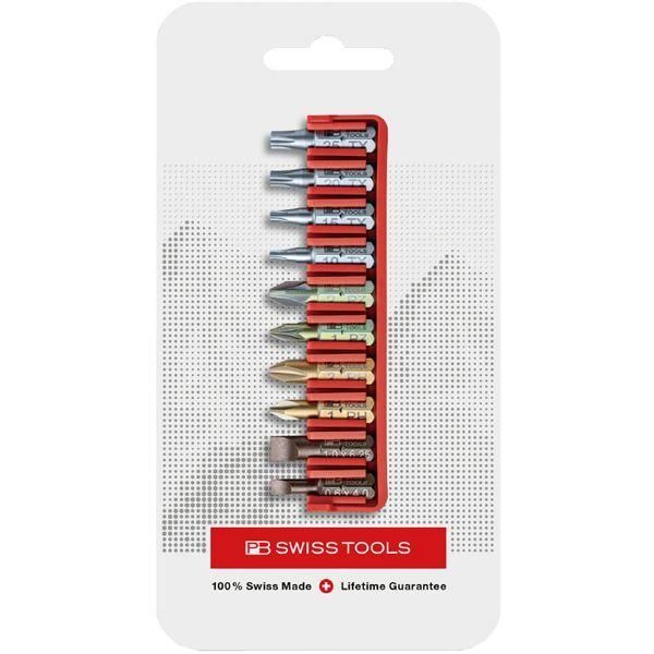 ds-PB SWISS TOOLS ピービースイスツールズ 10本組 ショートタイプ ドライバービットセット ビットホルダー付 パッケージタイプ C6.702CN