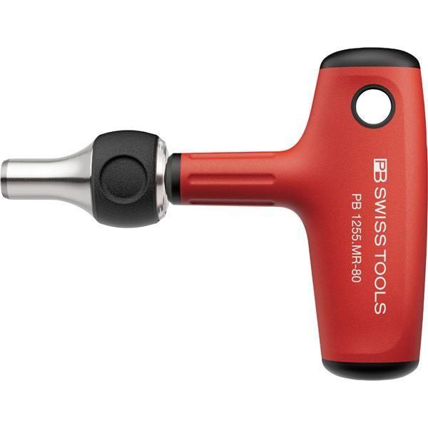 ds-PB SWISS TOOLS ピービースイスツールズ クロスハンドル ラチェット式ドライバーT型ハンドル 全長124mm 1255.MR-80 工具 ツール DIY 作業工具