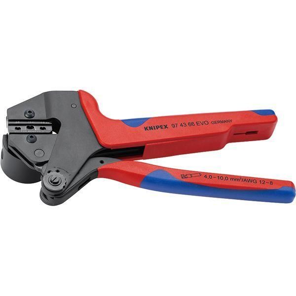 ds-KNIPEX クニペックス クリンピングシステムプライヤー マルチコンポーネントハンドル 全長200mm 9743-66EVO 工具 ツール DIY 作業工具